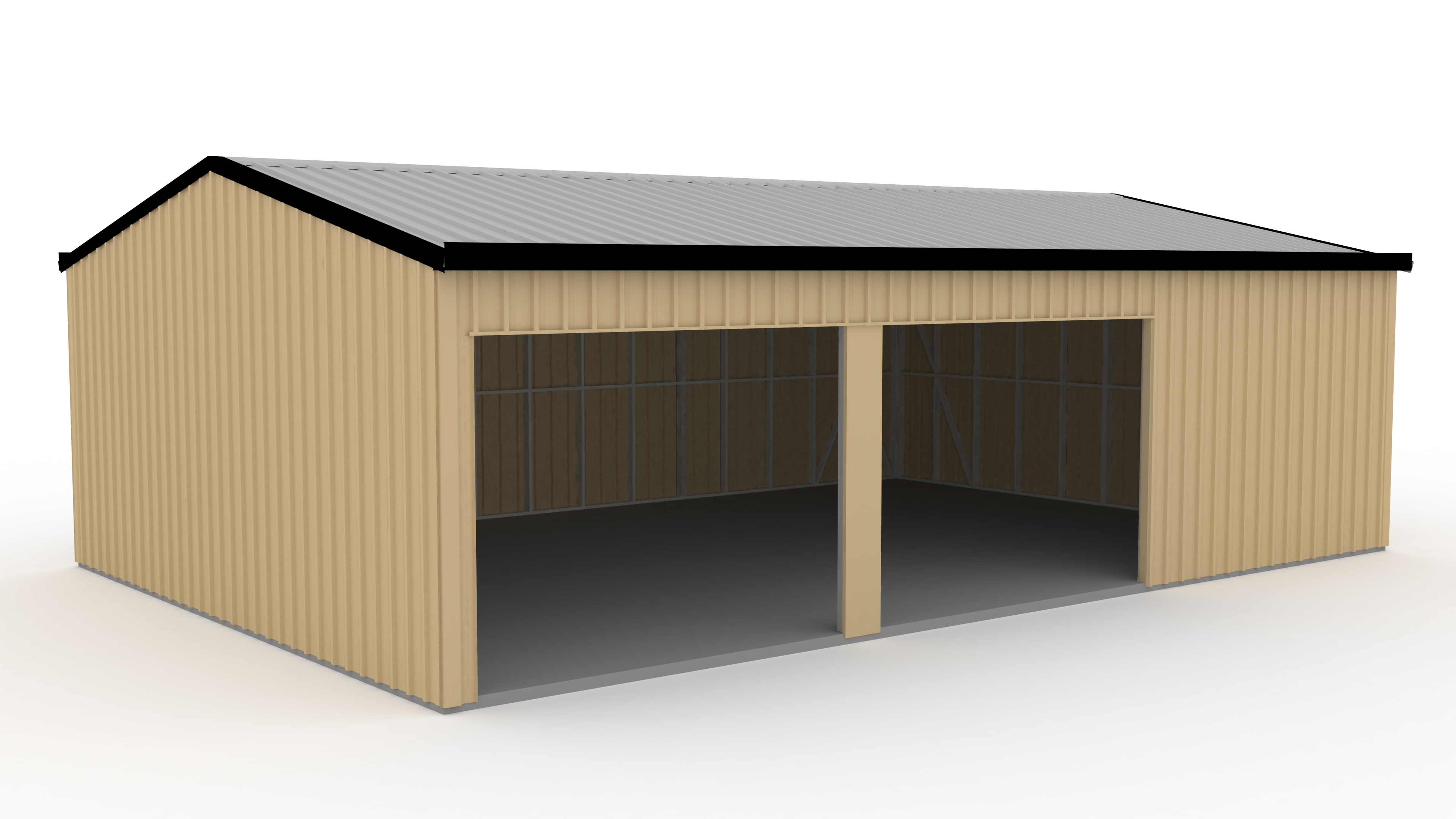 Double Garage With Workshop - Clearance - Mecano Sheds and Kit Homes